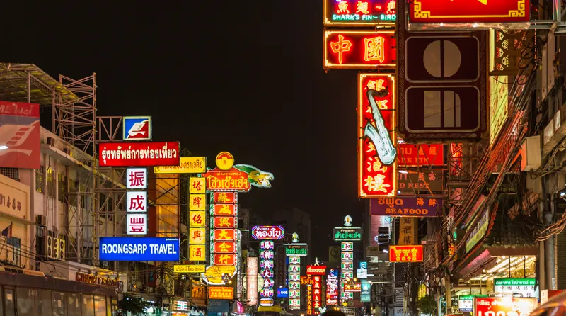 Neon signs in Yaowarat (Chinatown), Bangkok