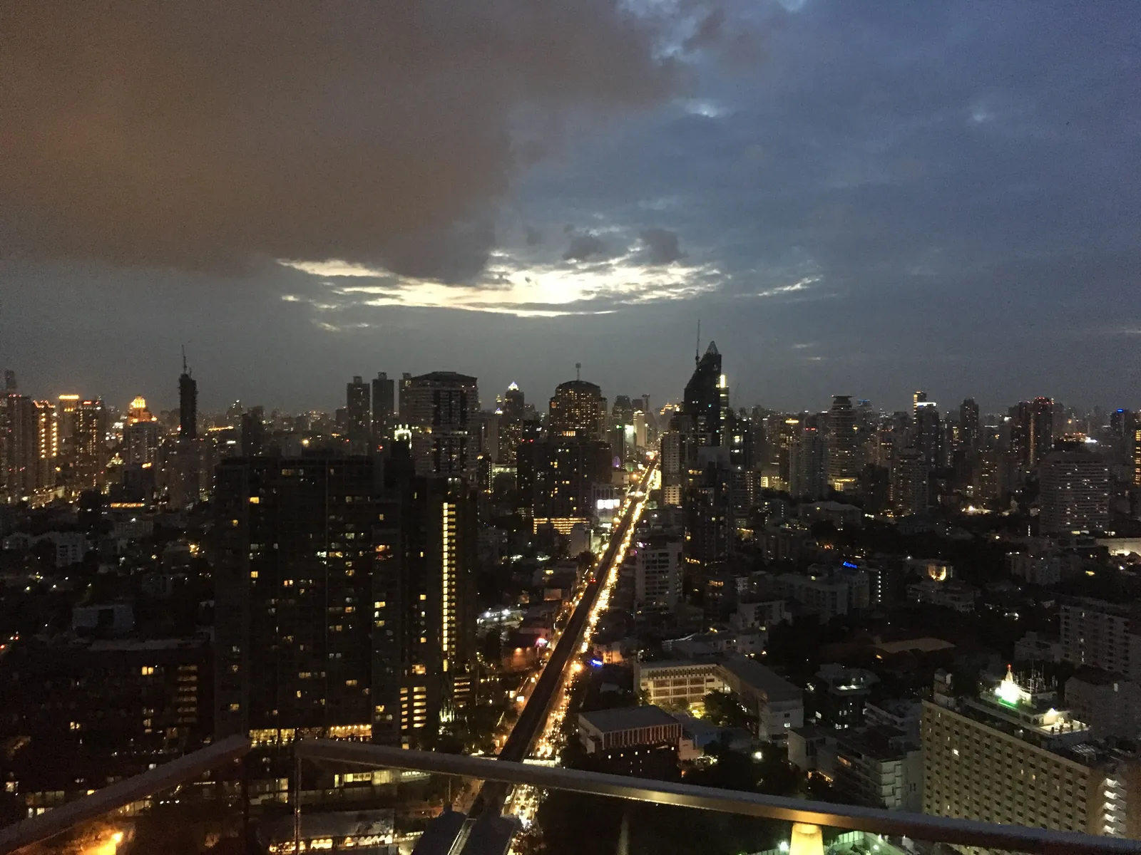 Bangkok skyline at twilight